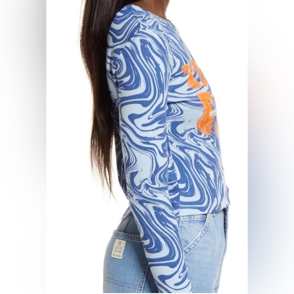 NWT Urban Outfitters Marble Print Baby Tee size M - Picture 3 of 8